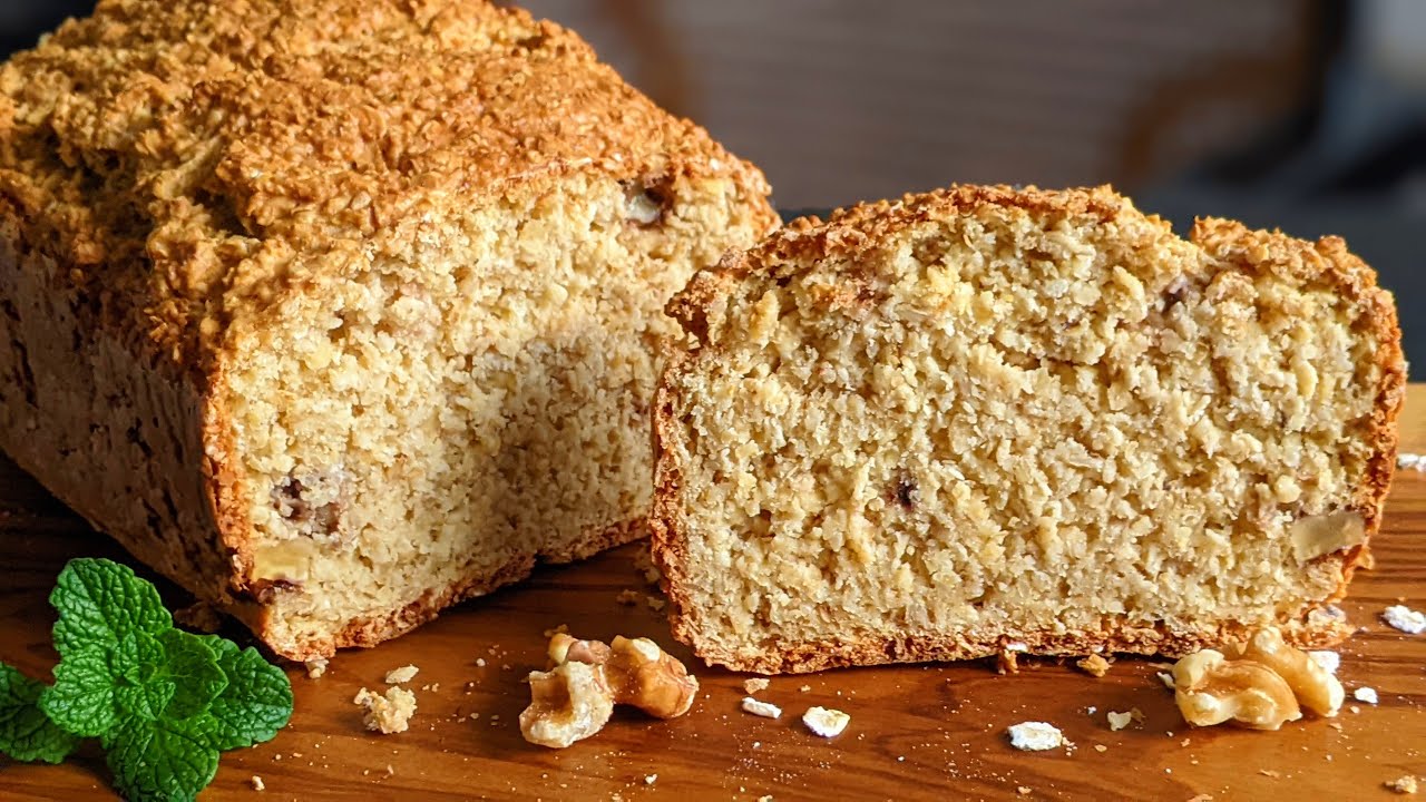 My fastest oatmeal bread for a healthy breakfast! No flour No butter! Easy  gluten free bread!