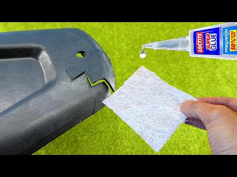 Mix Super Glue and Fiberglass, Great Plastic Repairing Technique !!