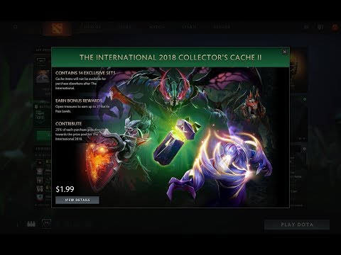Dota 2 2018 Collectors Cache 2 opening x11