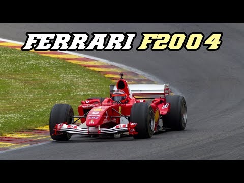 Ferrari F2004 - screaming V10 flat-out at Spa