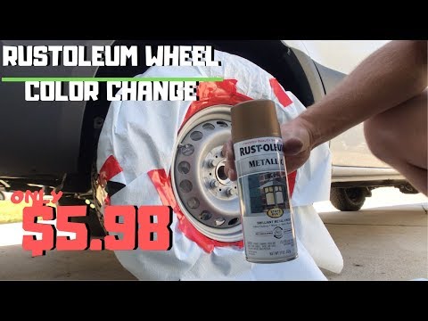 How to Paint your Wheels! Using RUSTOLEUM to Paint my wheels for only $5.98!!! | DIY