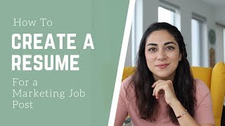 HOW TO CREATE A RESUME FOR MARKETING: Recipe for a winning resume