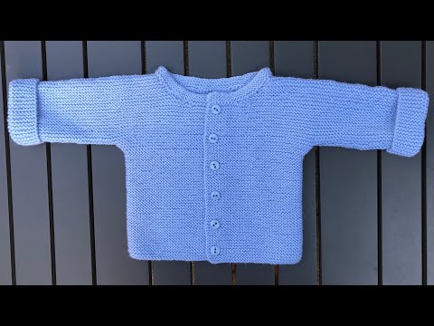 Strickjäckchen für‘s Baby in Blau