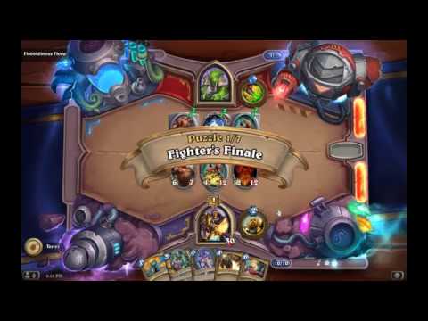 Solution Puzzle Lab Board Clear: Fighter's Finale - Flobbidinous (1/7), Hearthstone Boomsday