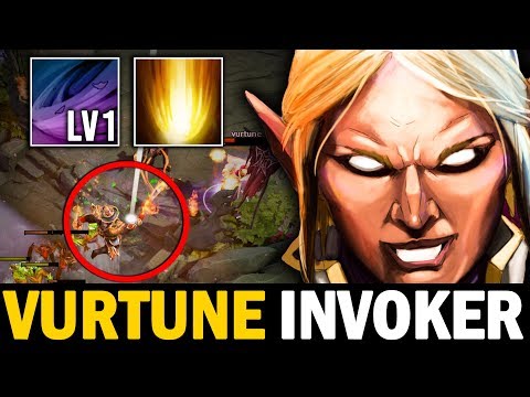 VURTUNE The LEGEND Invoker Is Here!! EPIC COMBO Sunstrike + Tornado Level 1 | Dota 2 Invoker