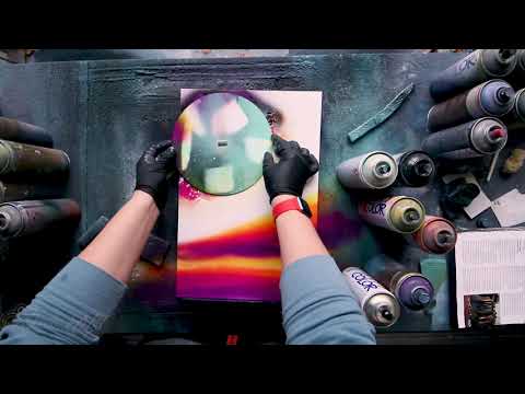 Distant City - Spray Paint art by Skech