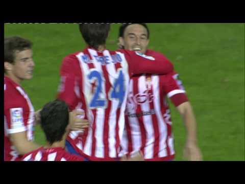 La Liga | Gol de Sangoy (1-0) en el Sporting de Gijón-SD Ponferradina | 16-11-2012 | J14