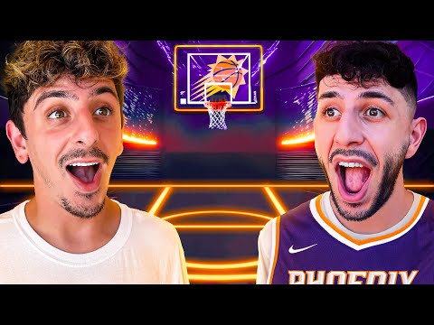 my brother moved out.. So I Built His DREAM Basketball Court