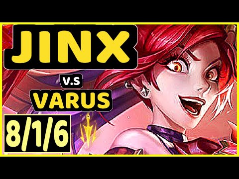SHORTHOP (JINX) vs VARUS - 8/1/6 KDA BOTTOM ADC GAMEPLAY - NA Ranked GRANDMASTER