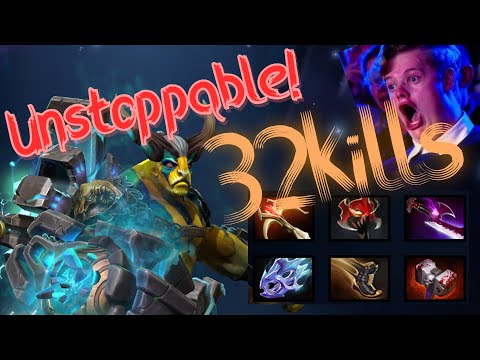 32 kills unstoppable ElderTitan - Dota 2 how to smash your enemy [unexpected carry]