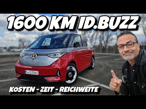 Long-distance travel in the VW ID.Buzz GTX. Charging costs & highway range in the electric bus #i...