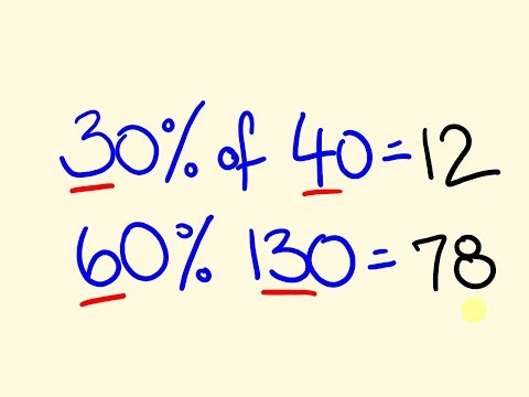 Part of a video titled Percentages made easy - fast shortcut trick! - YouTube