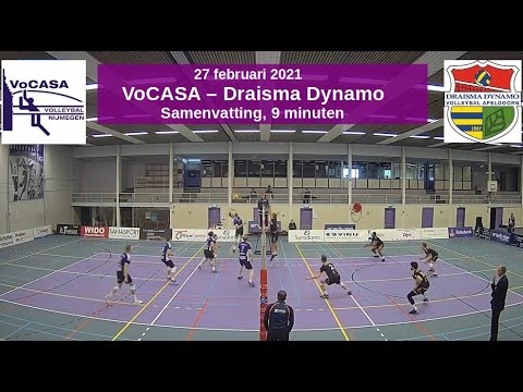 2021-02-27 VoCASA - Draisma Dynamo (samenvatting, 9 min) Eredivisie Heren Volleybal