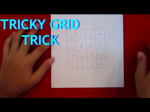 Tricky grid magic trick REVEALED!-magic trick tutorial