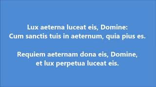 Requiem Rutter 7 Lux aeterna Lyrics