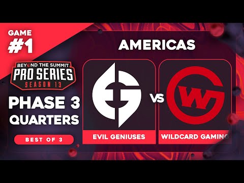 Evil Geniuses vs Wildcard Gaming Game 1 - BTS Pro Series 13 AM: Phase 3 Quarters w/ Kmart & ET