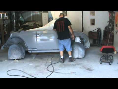 spraying epoxy primer