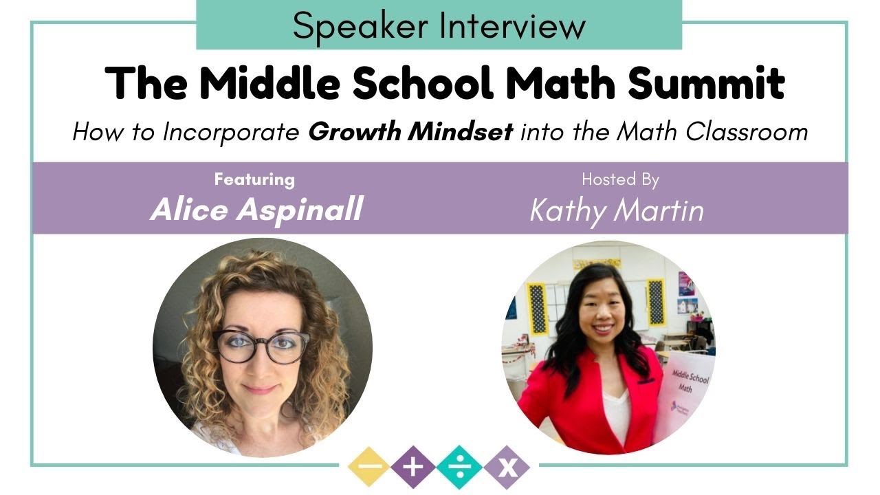 Middle School Math Summit Middle School Math Professional Development Growth Mindset