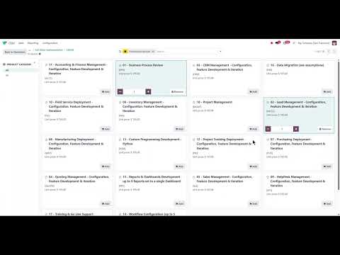 Quote services in Odoo and auto-create projects demo video thumbnail