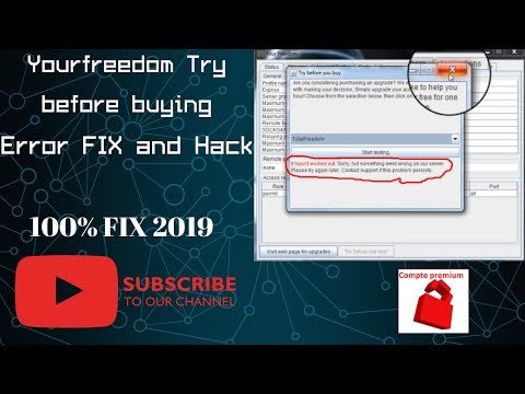 Your-Freedom Total Freedom Try Before Buying Error Fix and Hack 2019 Video
