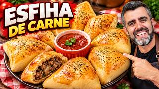 ESFIHA DE CARNE COM RECHEIO MOLHADINHO - MASSA FOFINHA - DELICIOSA - Receitas de Pai