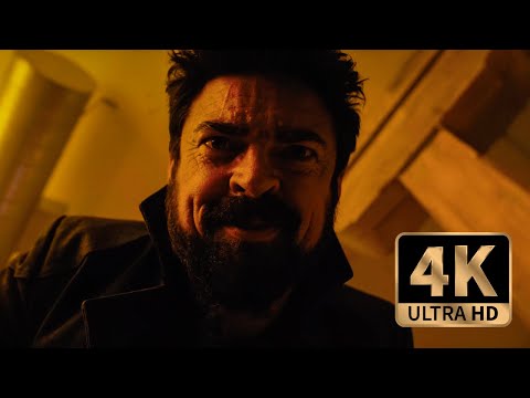 Go on son, have a bump. Butcher shakes the bag with the superhero. 4K The Boys (S03, E01)