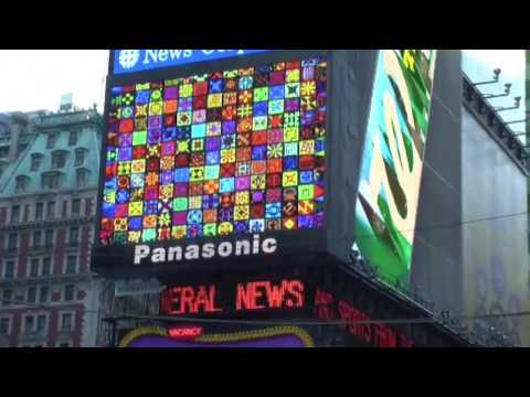 Quilts in Times Square by The City Quilter