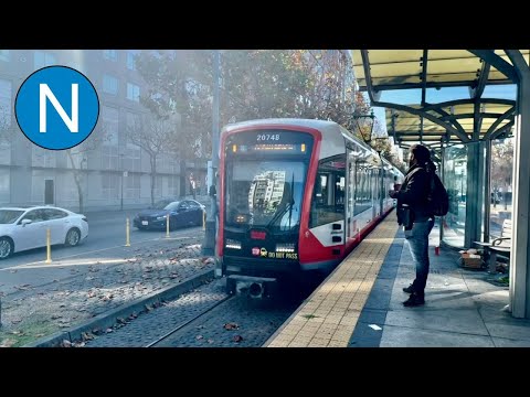 San Francisco Muni Metro N Full Line Ride: Caltrain to Ocean Beach