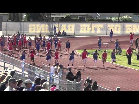 FSB 100m at Fountain Valley - 4-20-16 - Los Alamitos Boys