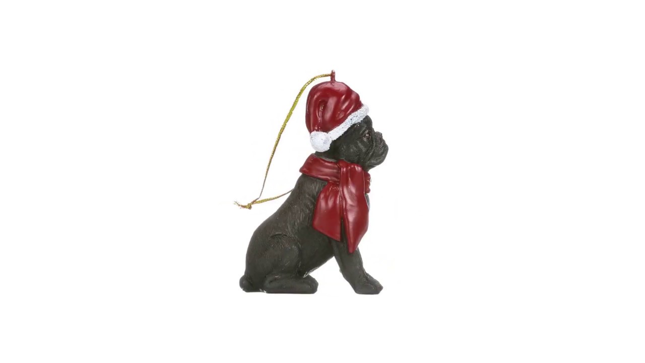 French Bulldog Holiday Dog Ornament Pet Decoration Video
