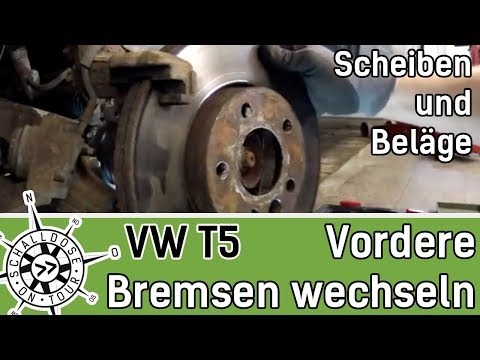 VW T5 Vorderachse: Bremsscheiben und Beläge wechseln || SCHALLDOSE ON TOUR
