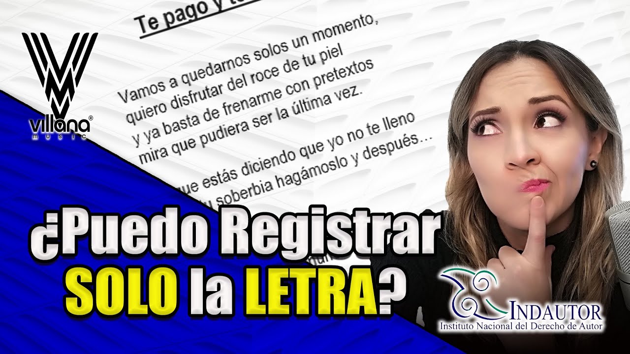 INDAUTOR | REGISTRO de LETRAS de CANCIONES | Villana Music | 