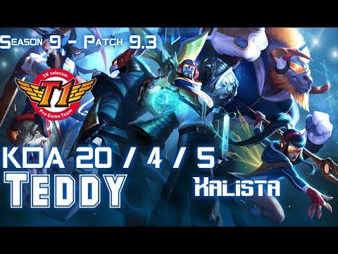 SKT Teddy KALISTA vs KAI'SA ADC - Patch 9.3 KR Ranked