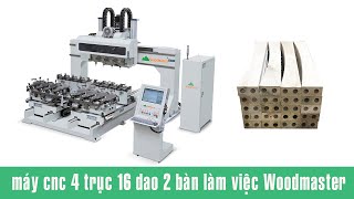 MÁY CNC 4 TRỤC 16 DAO 2 BÀN LÀM VIỆC Woodmaster