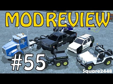 Farming Simulator 17 Mod Review #55 Quad, Jeep, Police Vehicles & Semi