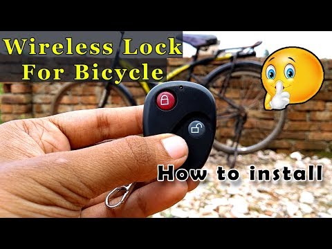 Bicycle wireless lock with alarm