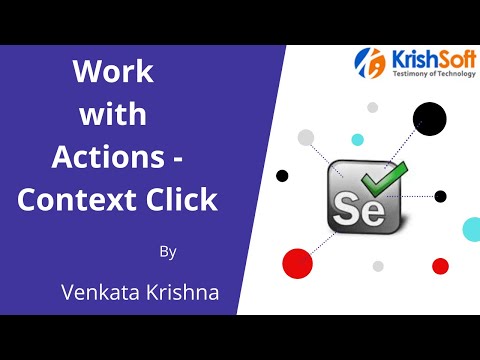 Java Selenium Context Click
