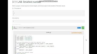Download the video "Python Lab Smallest number"