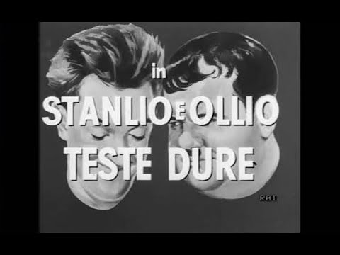 Stanlio e Ollio Teste Dure (Block Heads 1938) Riedizione Italiana 1966 - Rara Versione RAI 1987
