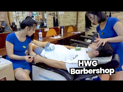 VIETNAM BARBERSHOP FULL CARE SERVICE IN HOCHIMINH - 베트남 이발소 - Part 1