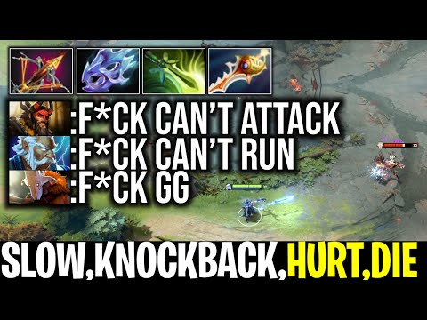 SLOW KNOCKBACK HURT DIE DROW RANGER WITH BALLISTA DESTROY ALL ENEMIES IN FRONT OH HER | DOTA 2