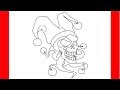 How To Draw Joker Face With Red Jester Hat Step By Step Drawing