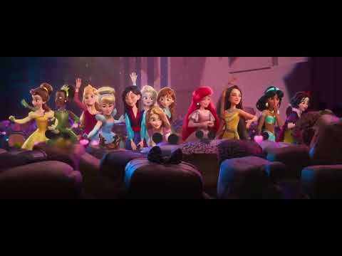Official trailer still from Ralph Breaks the Internet (2018) showing Ralph and Vanellope entering the online city — a cue to the score’s ‘internet electronica’ sheen