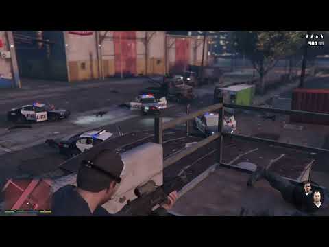 take out the police reinforcements coming from the main road...gta v.