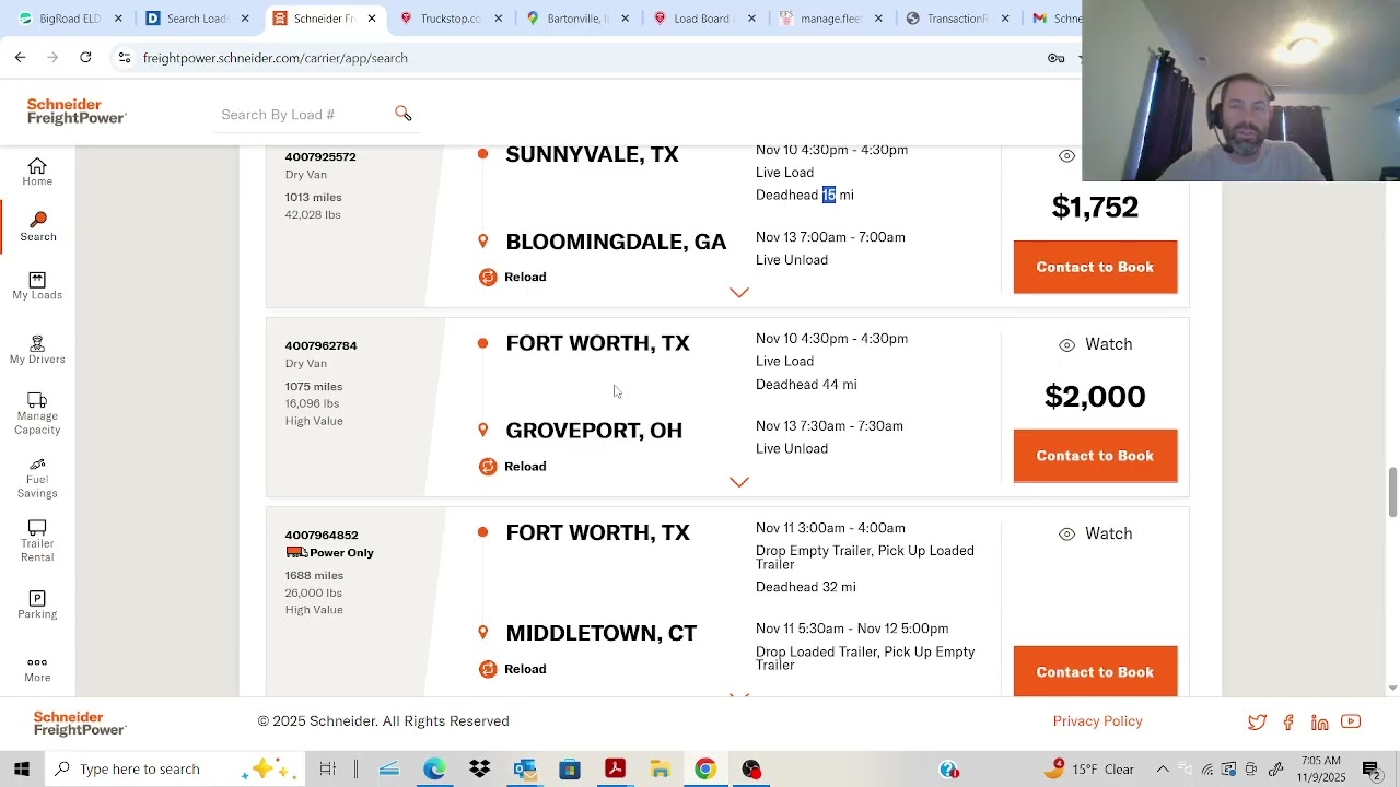 11-9-25 Schneider Power Only Load Board VS DAT Load Board, Dry Van, Power Only is it Better?