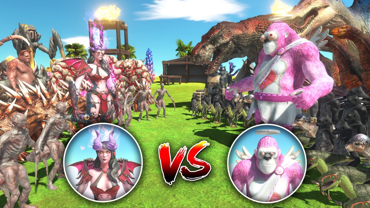 ⚡ どっちが強い？キング・ゴロー・キューピッド vs クイーン・スクーバス  🦖 アニマルレボルトバトルシュミレーター 🦕 ARBS