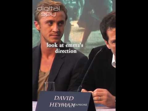 Tom Felton's reaction when Emma Watson said she didn't want to kiss him #feltson  #dramione