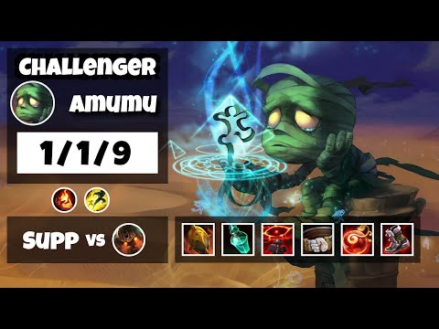 Amumu vs Nautilus KOREAN Challenger SUPPORT (1/1/9) - v11.17