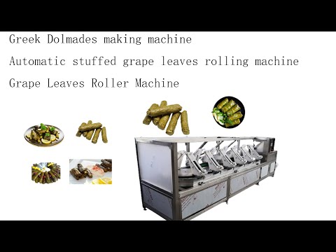Greek Dolmades making machine| Automatic stuffed grape leaves rolling machine| Grape Leaves Roller