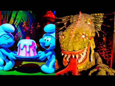 Burg Falkenstein vs. Die Schlümpfe Abenteuer - Plopsaland Deutschland (Holiday Park)